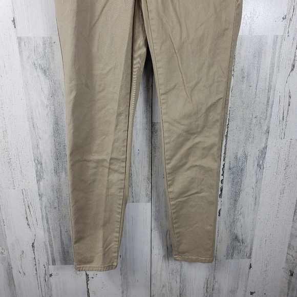 Aeropostale skinny dark tan khakis uniform pants women's size 0 - Picture 3 of 11